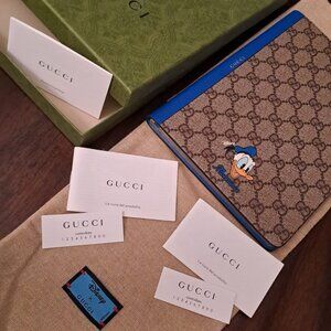 New Gucci x Disney Supreme Donald Duck Notebook - blue books